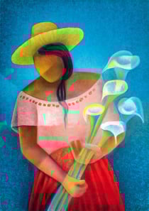 Puzzle 1000 pièces - Louis Toffoli - La Femme aux Arums, 1985 - Bluebird Puzzle