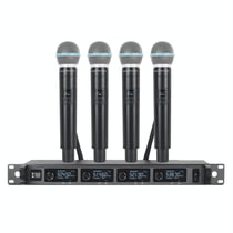 Système Microphone Sans Fil UHF 4 Canaux Pour Événements Et Concerts YONIS