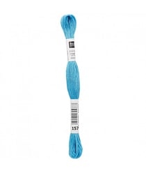 Fil à broder mouliné Uni - Rico Design 157 Bleu