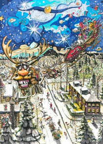 Puzzle 1000 pièces - La Tournée du Père Noël - Grafika