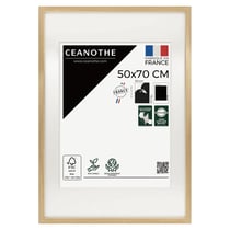Cadre photo 50x70 cm Milan brut  avec passe-partout 40x50 cm