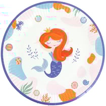 6 Assiettes Sirène Corail - Recyclable