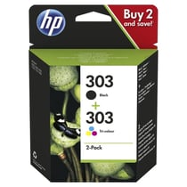 2 cartouches d'imprimante HP 303 noire et couleur