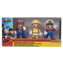 Coffret multipack 3 figurines super mario odyssey 10 cm - personnages nintendo - jakks