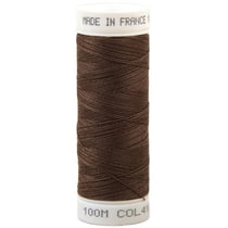 Fil à coudre polyester 100m made in France - marron marcassin 418
