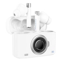 Ecouteurs Bluetooth Sans Fil 5.3 Marron Longue Autonomie Chargement Rapide Blanc YONIS