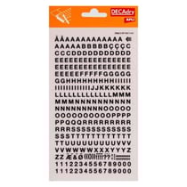 Lettres alphabet et Chiffres Transfert Noir 5mm Police simple