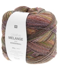 Pelote de laine Creative Melange Aran Wonderball - 200 GR - Rico Design 26 Multicolore Terra