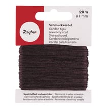 Cordon bijou, brun foncé, ø 1 mm, 20 M