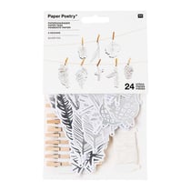 Guirlande de Noël forêt argentée - 24 pièces