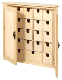Calendrier de l'avent Petite armoire DIY en BOIS 30,2x7,2x30,3cm 24 tiroirs - Rayher