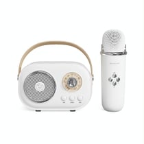 Enceinte Bluetooth Karaoké Multifonctionnelle Avec Microphone Blanc Puissant Blanc YONIS