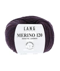 Pelote de laine à tricoter MERINO 120 - Lang Yarns Violet (380)