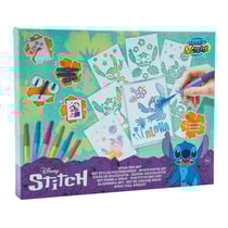 Set creatif stitch stylos pulverisateurs - pochoirs, feutres aerographe, spray - coloriage disney