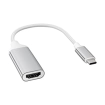 Force Power Adaptateur USB-C Mâle vers HDMI Femelle 4K Ultra HD Renforcé Blanc