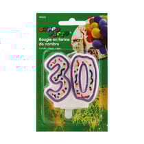 Bougie anniversaire nombre 30