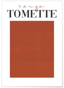 Affiche Rouge Tomette | A3 : 29,7x42cm