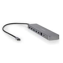 Nedis Hub 10-en-1 USB-C vers RJ45 / 3USB-A / Jack 3.5mm / 2USB-C / 2HDMI 0.4m Gris anthracite