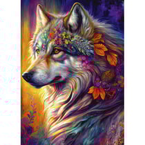 Puzzle 1000 Pièces Loup Avec Fleurs - Alize Group