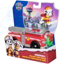 Pat patrouille marcus avec camion de pompier de noël - figurine chien - paw patrol - spin master - 20153732
