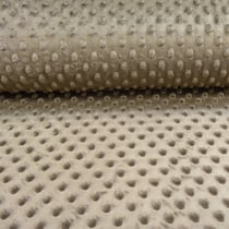 Tissu Doudou Ultra doux Pois Bronze
