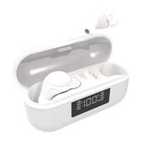 Ecouteurs Bluetooth Rose Sans Fil Réduction De Bruit Avec Affichage Digital Blanc YONIS