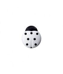 Carte de 4 boutons Coccinelles à queue 14mm - Prym Blanc