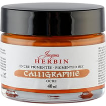 Encre de calligraphie pigmentée - Ocre - Jacques Herbin - Flacon 40ml