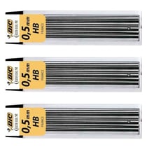 Mine de rechange - BIC - HI-POLYMER - HB - 0,5 mm - Lot de 3 étuis de 12 mines