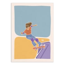 Affiche 50x70 cm - Skateboard girl - Art Rider