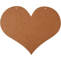 Coeur géant en bois à décorer avec trous - 50 x 40 cm