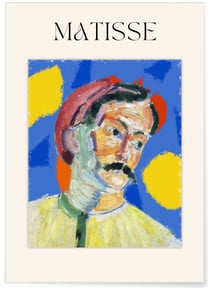 Poster Matisse - Portrait au béret | A3 : 29,7x42cm