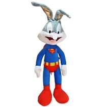 Grande peluche lapin bugs bunny 84 cm - loup collection super héros batman - doudou licence xl looney tunes