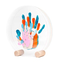 Kit empreinte main 5 personnes Pastel - cadeau grands-parents