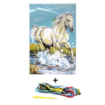 Kit canevas 30 x 40 cm Seg de Paris modèle cheval blanc