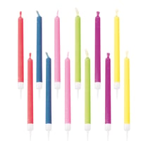 Bougie - flammes colorées - lot de 12