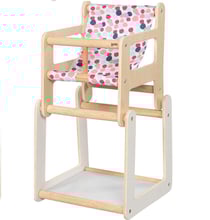 Chaise haute poupée avec table 2 en 1
