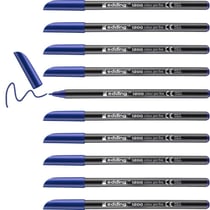 Lot de 10 feutres de coloriage pointe fine - EDDING - Bleu - 1 mm