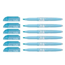 Lot de 6 surligneurs FriXion Light Soft effaçables Pilot - Bleu pastel