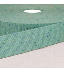 Bobine 20m sangle chinée bleu canard