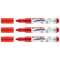 Lot de 3 feutres de coloriage pointe ronde 3 mm - EDDING - Rouge - FUNTASTICS