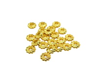 20 Perles intercalaires rondelles fleur 5mm Or 18K