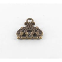 MégaCréa - Breloque pendentif Diviseur orné 14mm Bronze (10 pièces)