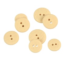 Lot de 3 boutons 2 trous texturé beige clair