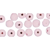 Perles en bois FSC 100%, polies, 8mm 82 pièces , rose