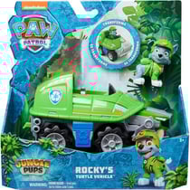 Coffret pat patrouille jungle pups : tout terrain + rocky - vehicule transformable - figurine chien - paw patrol - spin master