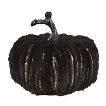 Citrouille - velours - noir, doré