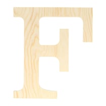 Lettre F - 19 cm - bois - Artemio