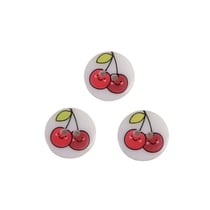 Lot de 3 boutons 2 trous enfant cerises