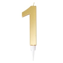 Bougie géante or - chiffre 1
